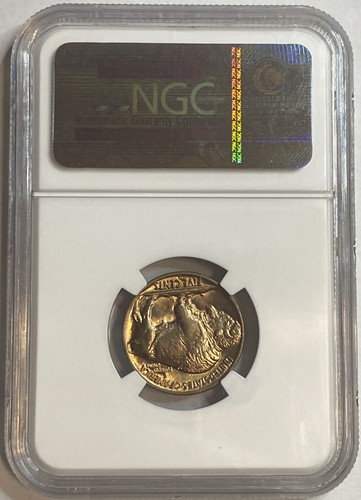 1938 D - Buffalo Nickel - NGC MS66 - Nice Gold Tone Exact Coin Imaged - Picture 4 of 4