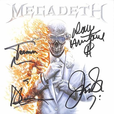 Megadeth Band Signed Self Titled CD Insert Beckett LOA Includes