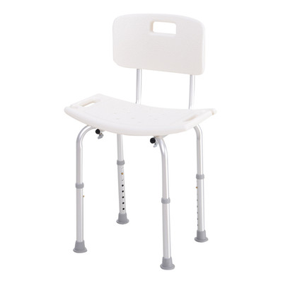 Badstuhl weiß verstellbar 71-88cm Aluminium Duschsitz 136kg leicht plus