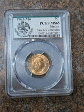 1963-Mo Mexico 5 Cent Sanchez Collection MS-65 PCGS Coin 