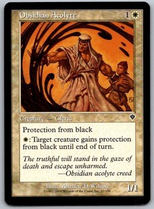 Obsidian Acolyte 22 Invasion Common MTG