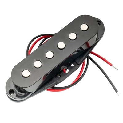 Musiclily 50mm Single Coil Middle Pickup For Fender Strat Style Guitar Black New