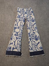 Vintage Wrangler Jeans Womens 9/10 Paisley Hippie Selvedge 1960s Flared Scovill