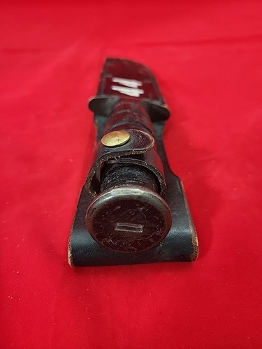 Vintage Ontario US Military Fix Blade Combat/battle knife MK2 W/Leather Sheath - Picture 8 of 8