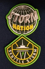 WNBA Seattle Storm Embroidered Patch 2 pc. roughly 3" or so