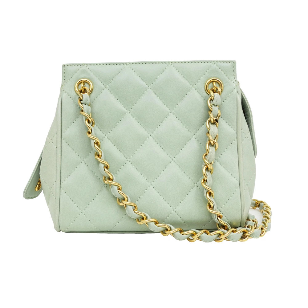 Chanel Matelasse Chain Shoulder Bag in Mint Yellow