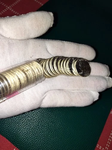 Roll of 40 1963-D BU 90% Silver $10 Face Value Washington Quarters 25c