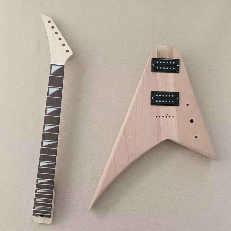 DIY Black Pickguard 6 String Electric Guitar Kit black hardware