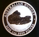 2020 Australian Nugget Perth Mint Mining Rare Vtg Bullion-0.999 Silver 1 Oz Coin