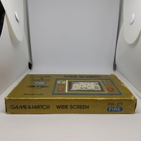 GAME & WATCH FIRE Wide Screen Box Instruction Inner Box Working