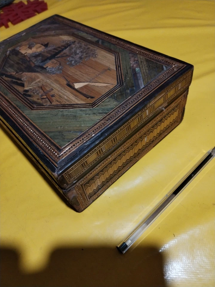 Boite Marqueterie De Paille - Photo 3/4