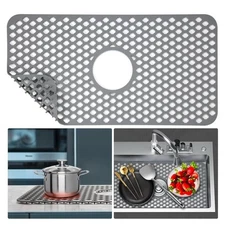 Sink Protector Mat Silicone Grid, Kitchen Sink Mat, Heat Resistant Sink Grid