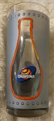 Werbeglas Flaschendekor ORANGINA -ESSO Collection Bar