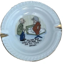 Vintage Japan Funny Ashtray MCM Kitschy Ceramic Collectible Comic