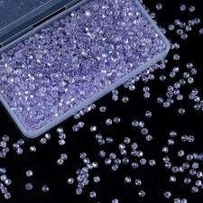 1100PCS 4mm Bicone Crystal Glass Beads for Jewelry Making, Sparkling Mini Beads