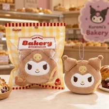 Sanrio Bakery Plush Keychain Tanned Bread Kuromi Bag Charm Goth Cute Toy