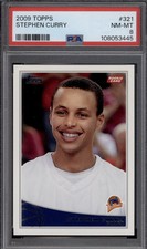 2009 Topps Stephen Curry Rookie Card #321 RC PSA 8. rookie card picture