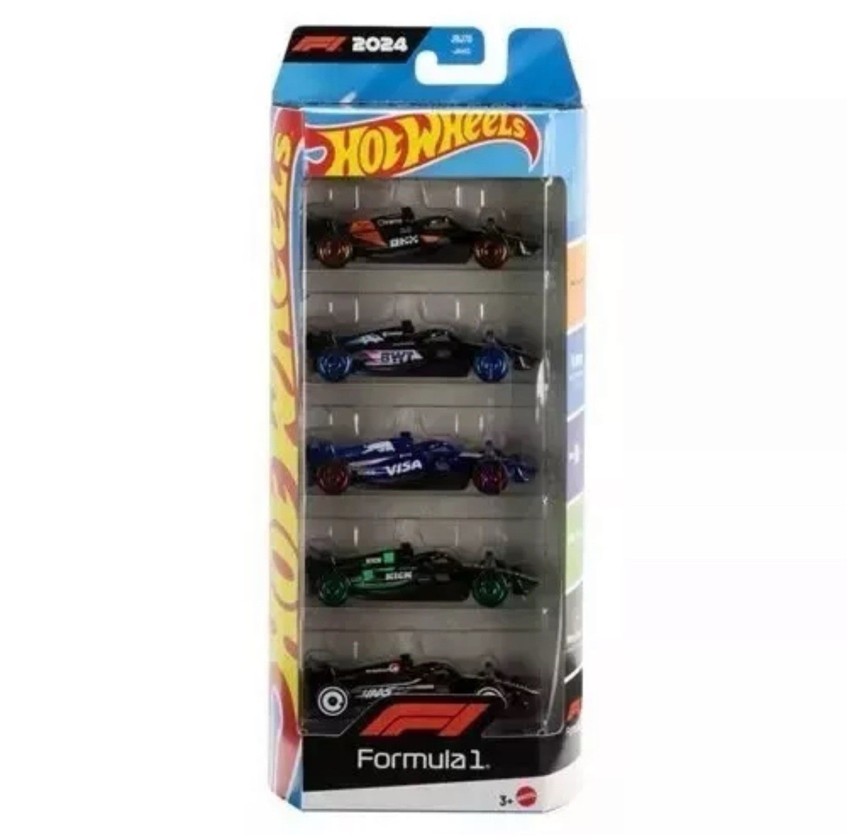 Hot Wheels 1:64 Basic Formula 1 F1 Racing 5-Pack Cars Set Diecast