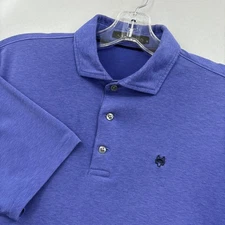 Greyson Polo Shirt Mens Medium Purple brrr Cooling Performance Golf Stretch Wolf