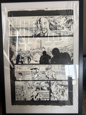 Original Comic Book Art Ultimates 10 Pg 19 Juan Frigeri Thor Nick Fury Sam Jacks