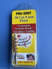 Pro-Shot Tornado Bore Brush For .357 /.38 /9 mm Pistol 8-32 Brass 389PTO
