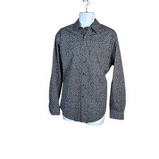 Van Heusen Men's Navy and White Patterned Shirt