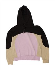 FILA Womens Oversized Hoodie Jumper UK 10 Small Multicoloured Colourblock CG92