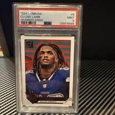 Ceedee Lamb Gridiron Kings 2024 Donruss Football Card #6 Dallas Cowboys PSA 9