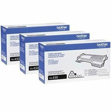 Brother TN450 TN-450 High Yield Black Toner-3 Pack