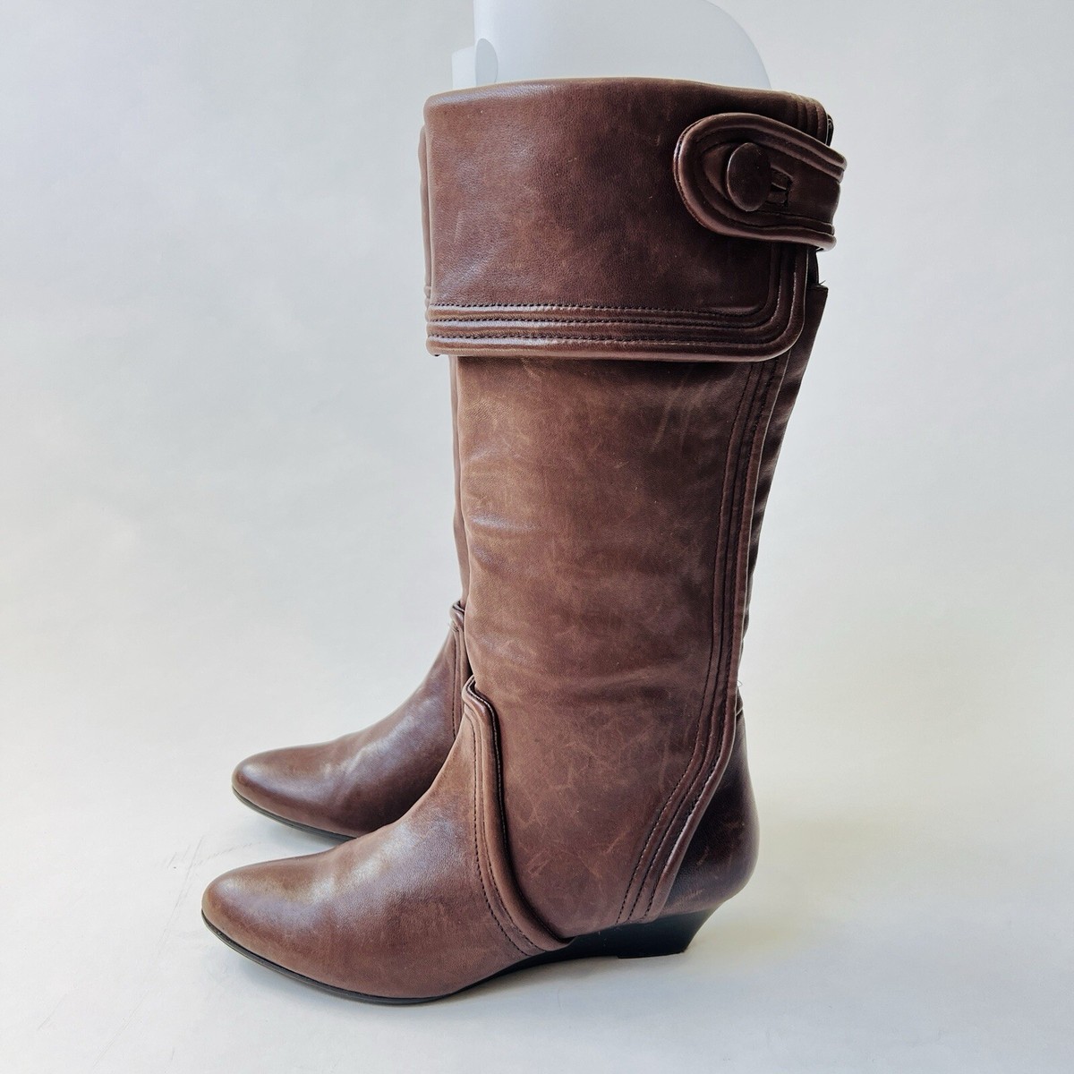 Migliorini Women soft lamd skin boots, Brown, Size