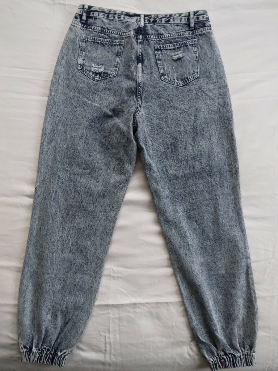 Shein Distressed Mom Stonewash Graffiti Jeans Women's Size Shein Distressed Mom Stonewash Graffiti Jeans Women's Size