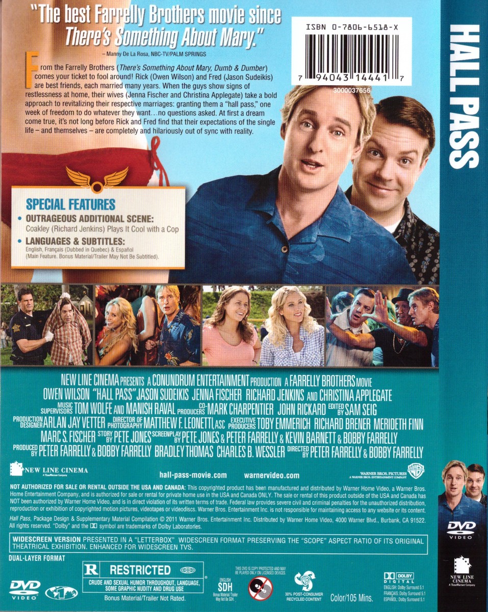 Hall Pass (DVD, 2011) Owen Wilson Farrelly Brothers wild sexy