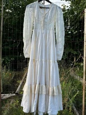 Gunne Sax vintage boho lace wedding dress