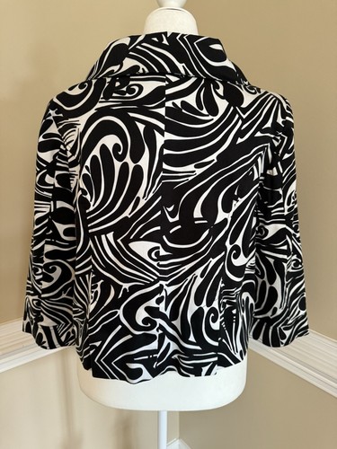 E-COLO-O-GIE JACKET, Blazer, Pockets, Womens Large, Retro Swing 60s Print - Picture 5 of 11