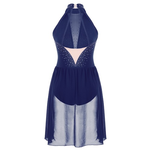 Mujer Brillante Estrás Lírico Disfraz Ballet Leotardo Vestido Moderno Ropa de Baile - Imagen 16 de 48