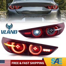 Vland Full Led Tail Lights For Mazda 3axela Sedan 2019-2021 Sequential Rear Lamp