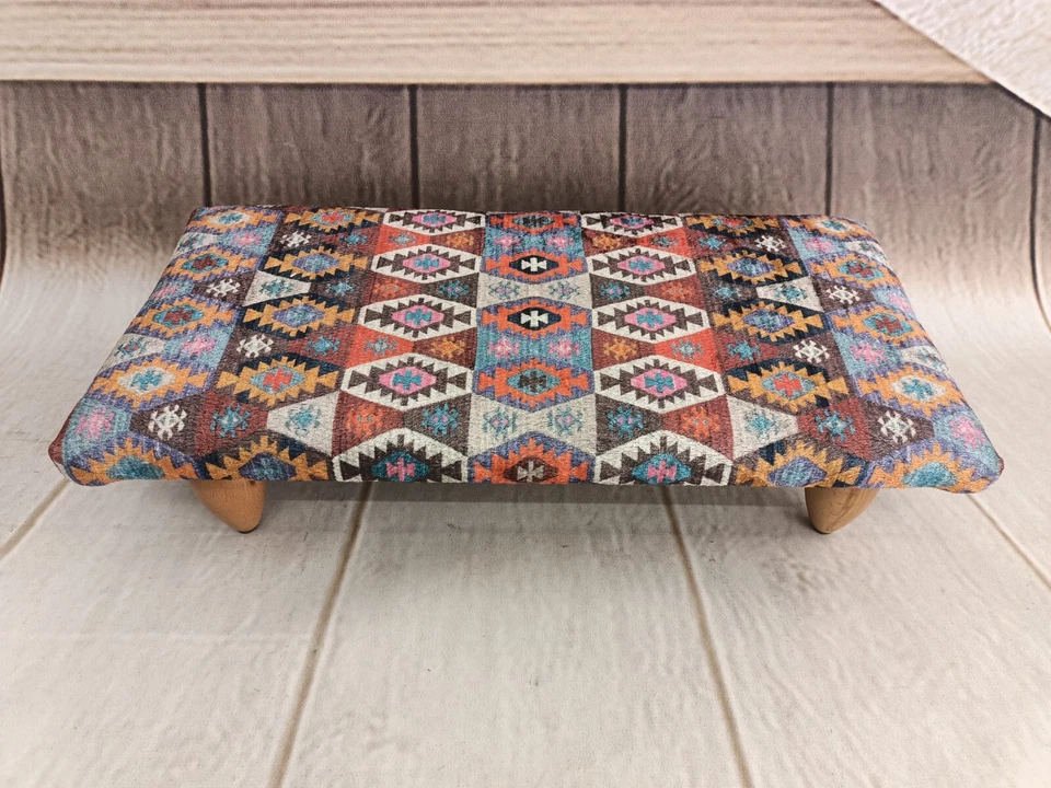 Handmade footstool Ottoman chair Floor chair Fireside chair Recliner stool Boho - Image 2 of 4
