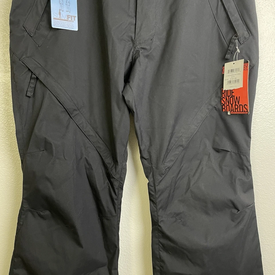 Pantalones de nieve Ride Snowboards para hombre Madrona negros grandes impermeables concha al aire libre Foto 4 de 4