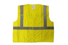 Solid Lime ANSI Class 2 Compliant 5 Point Tear Away Safety Vest
