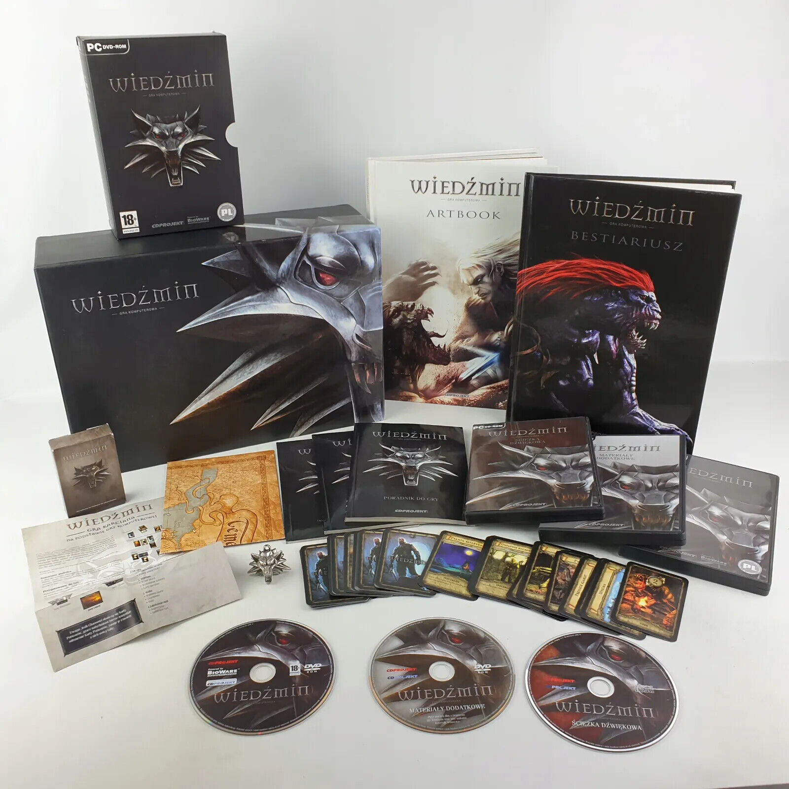 WITCHER 1 I VERY RARE COLLECTORS EDITION WITH STATUE FIGURE PC PL