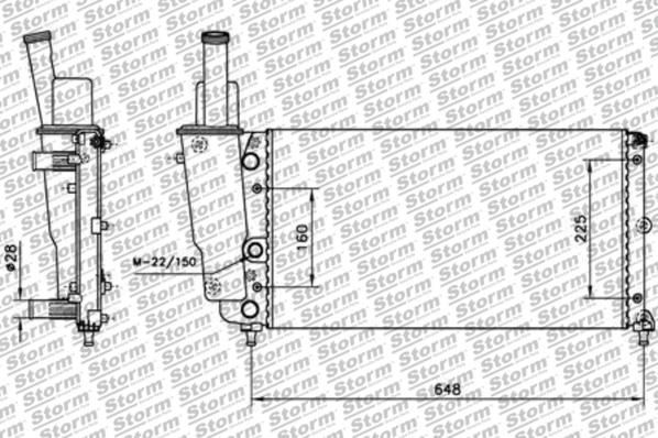 Radiateur Fiat Punto 1.2 aluminium haute résistance mécanique pour version 75 et 85