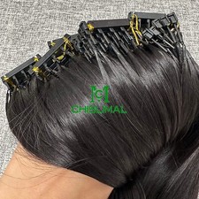 black 10in to 30Inch 6D Pre-bonded Remy Human Hair Extensions 20gram 40 Strands