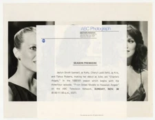 Charlie's Angels 1981 ABC Photo w/Snipe Jaclyn Smith, Cheryl Ladd, Tanya Roberts