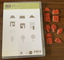 Stampin' Up Retired "Good Neighbors" Cling Stamp Set NEW