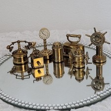 Vintage Brass Miniatures Doll House Lot of 7 Made in Holland