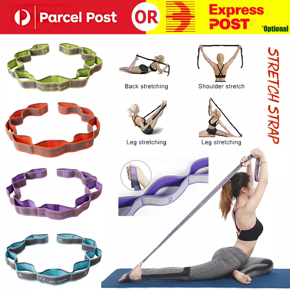 9 Segment Yoga Stretch Strap Training Belt Leg Body Fitness