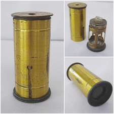 Antique Brass Magnifier Microscope Botanical Dissection Victorian Field Travel