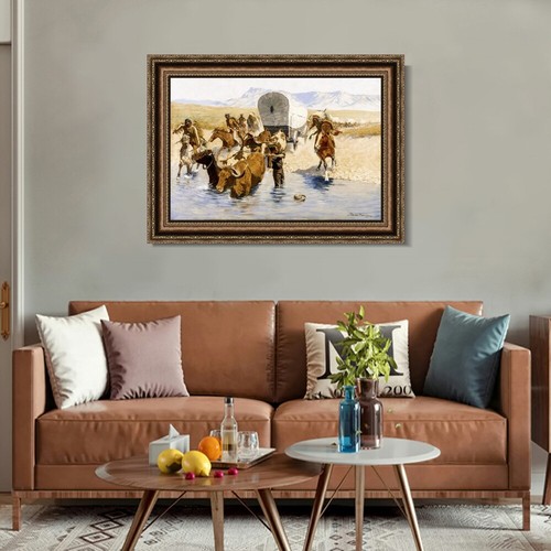 Lona enmarcada Estampado Giclee Los Emigrantes por Frederic Remington Arte de Pared - Imagen 3 de 16