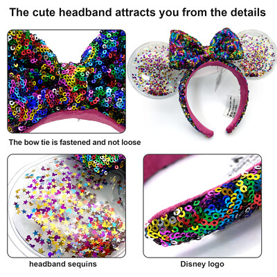 Disney`Parks Ears Rainbow Edition Minnie Ears Confetti Star  display picture 2
