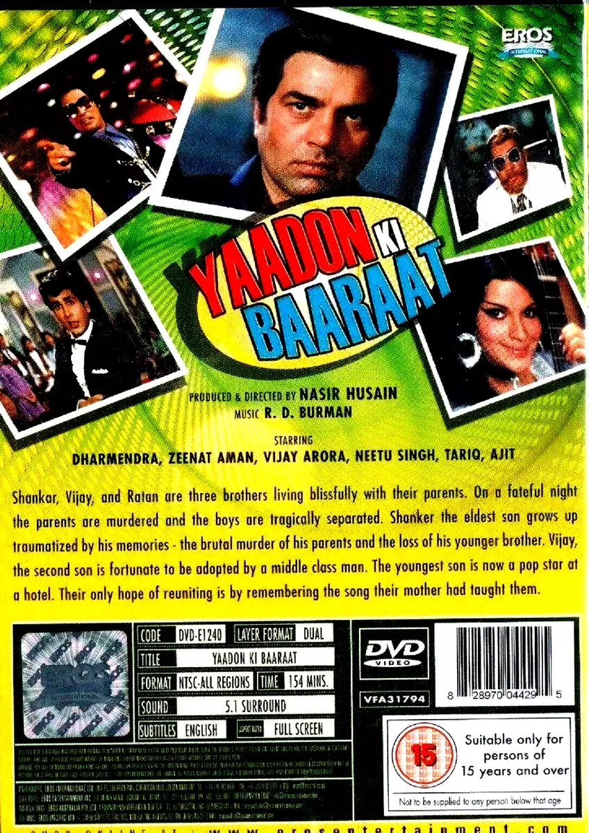 Yaadon Ki Baaraat Movie Song Free Download Yaadon Ki Baaraat Yaadon Ki Baaraat DVD (1973)